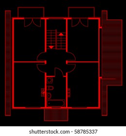 project of house. blueprint