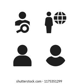 project icon. 4 project vector icons set. user icons for web and design about project theme