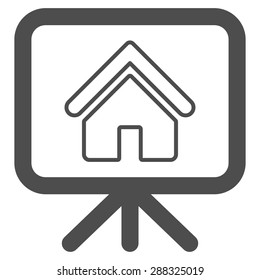 Project icon from Business Bicolor Set. Vector style: flat symbols, gray color, rounded angles, white background.