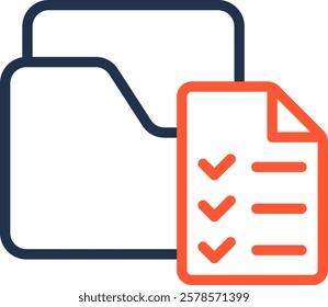Project Icon Color Line Vector Illustration