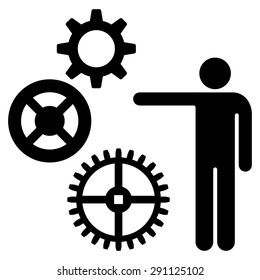 Project icon from Commerce Set. Vector style: flat symbol, black color, rounded angles, white background.