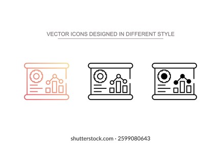 Project icon design with white background stock illustration