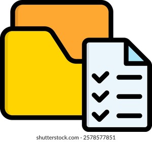 Project Icon Lineal Color Vector Illustration