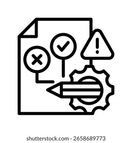 Project icon lineal color vector illustration