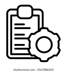 Project Icon Lineal Style Vector Illustration