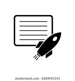 Dibujo de línea de trazo editable de contorno de icono de proyecto eps.