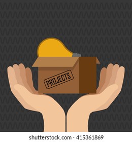 Project icon. plan design. marketing illustration