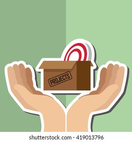 Project icon. plan design. marketing illustration