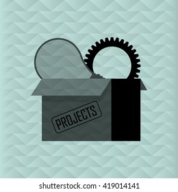 Project icon. plan design. marketing illustration