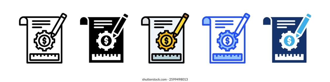 Project Icon Set With Multiple Style Collection