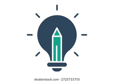 Project icon. solid icon style. icon related to creative project. creativity elements vector illustration