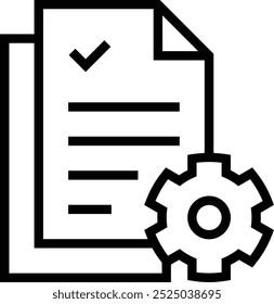 icono de proyecto. Diseño de estilo lineal delgado aislado sobre fondo blanco