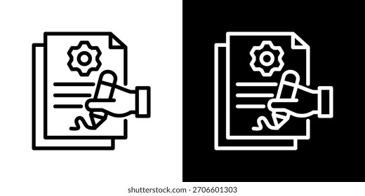 Ilustración vectorial de Project Icon. Diseño De Línea Fresca Construido Para Una Flexibilidad Creativa En Versiones Claras Y Oscuras.
