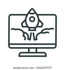 Project icon vector illustration. Simple line style	