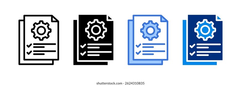 Project Icon Vector Illustration. Simple Line Style