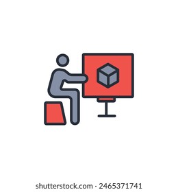 project icon. vector.Editable stroke.linear style sign for use web design,logo.Symbol illustration.