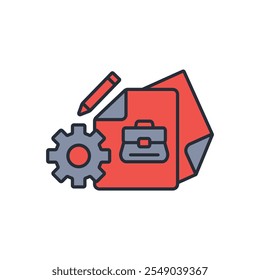 project icon. vector.Editable stroke.linear style sign for use web design,logo.Symbol illustration.