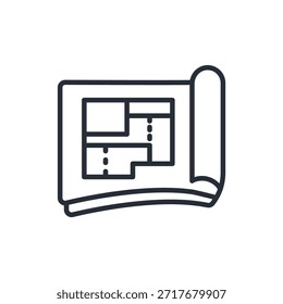icono de proyecto. Vector. Trazo editable. signo de estilo lineal para uso Diseño web, logotipo. Ilustración de símbolo.