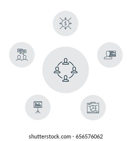 Project Icons Set. Collection Of Board, Money, Presentation And Other Elements. Also Includes Symbols Such As Collaboration, Flow, Personal.