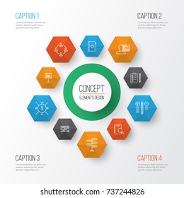 Project Icons Set. Collection Of Computer, Warranty, Opportunity And Other Elements. Also Includes Symbols Such As Right, Warranty, Statistic.