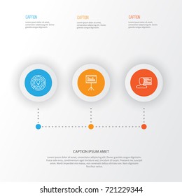 Project Icons Set. Collection Of Innovation, Presentation, Personal Skills And Other Elements. Also Includes Symbols Such As Presentation, Personal, Idea.