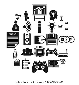 IT project icons set. Simple set of 25 it project vector icons for web isolated on white background