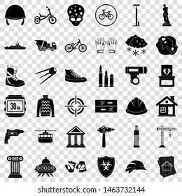 Project icons set. Simple style of 36 project vector icons for web for any design