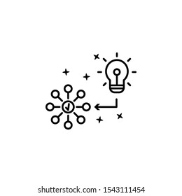 Project idea creative icon. Simple line, outline vector of project management icons for ui and ux, website or mobile application