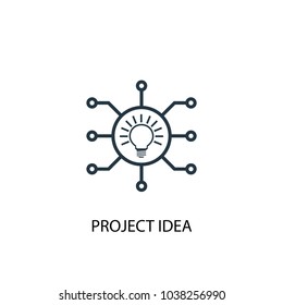 Project idea icon. Simple element illustration. Project idea symbol design from Project management collection. Can be used for web and mobile.