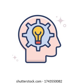 project idea vector icon style illustration. Startup and New Business outline filled symbol icon. EPS 10