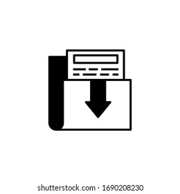 Project inbox concept vector illustration icon