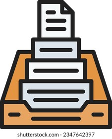 Project Inbox Icon image. Suitable for mobile application.