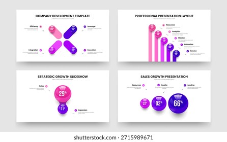 Project Insight 4 5 2 3 Conjunto de Plantilla de presentación de diapositivas de gráfico de elementos. Ciencia Innovación Cuatro Cinco Dos Tres Paso Diagrama Presentación Diseño Ilustración vectorial Colección.
