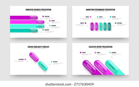 Project Insight 4 5 2 3 Paquete de diseño de diapositiva de diagrama de elementos. Producto Revisión Cuatro Cinco Dos Tres Opciones Infografía Marco Plantilla Ilustración vectorial Colección.