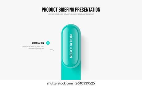 Project Insight Slideshow Template Vector Illustration. Service Briefing One Option Infographic Presentation Layout. Sales Showcase 1 Step Diagram Slide Design.