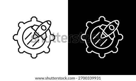 Project Kickoff White Icon Set Design