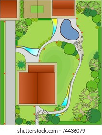 Project and landscaping. Landscape Design