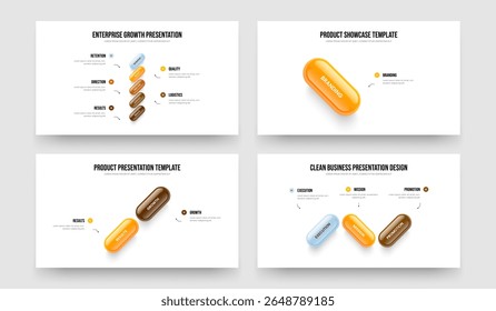 Project Launch 5 1 2 3 Option Infographic Frame Layout Set. Marketing Introduction Five One Two Three Step Diagram Slide Template Vector Illustration Bundle.