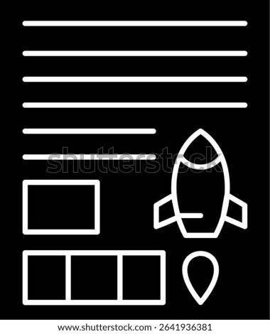 Project Launch Glyph Vector Icon Design