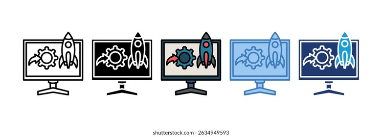 Project Launch Icon Element For Design
