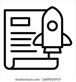 Project Launch Icon Element For Design