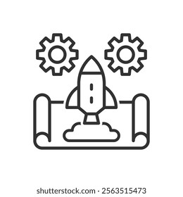 Project Launch Icon - Startup Icon