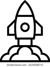 ícone de início do projeto. Design de estilo linear fino isolado em fundo branco