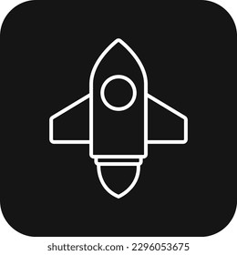 Project Launch Teamwork and Management icon with black filled line style. development, rocket, innovation, technology, product, strategy, target. Vector illustration