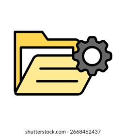 Ilustração do vetor de ícone de cor linear do projeto