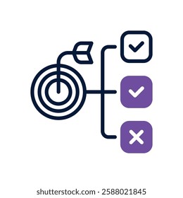 project list dual tone icon. vector icon for your website, mobile, presentation, and logo design.
