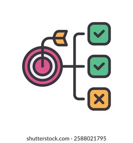 project list filled color icon. vector icon for your website, mobile, presentation, and logo design.