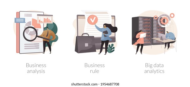 IT project management abstract concept vector illustrations.