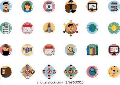 Project Management for Business Icons