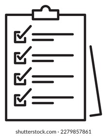 Projektmanagement-Checkliste, Vektorsymbol-Abbildung.